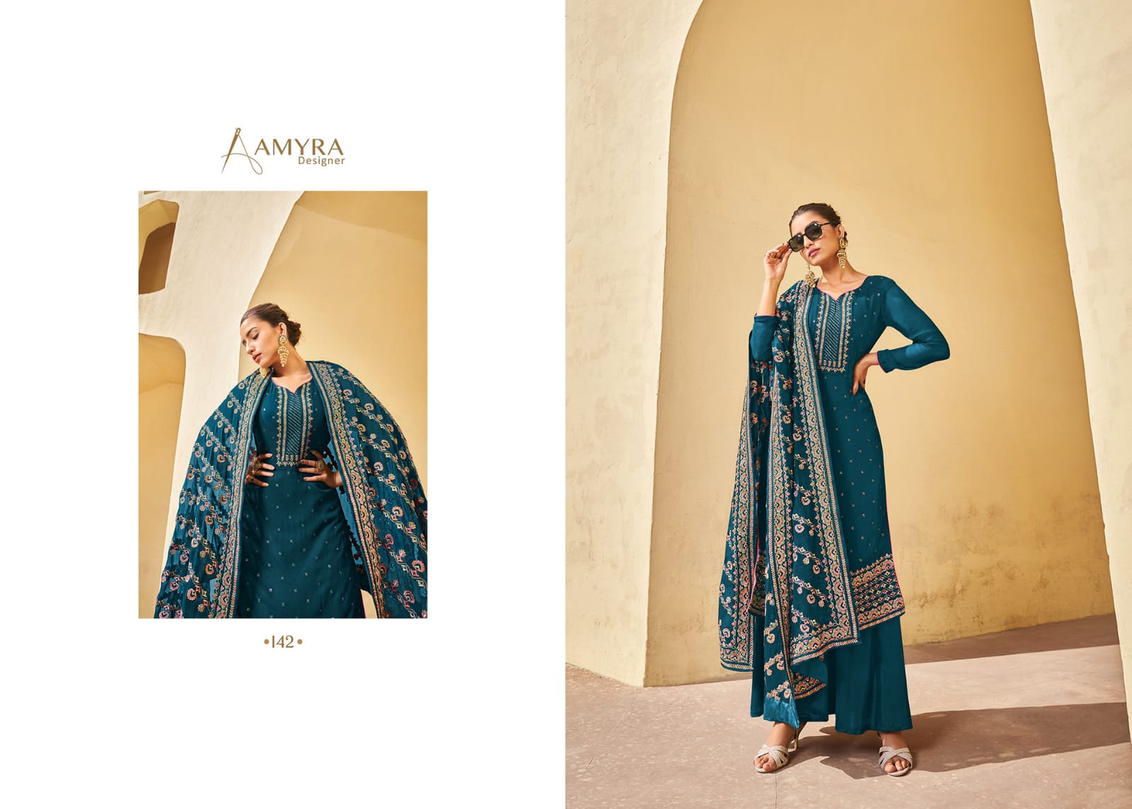 amyra designer aaina vol 10 blooming georgett innovative look salwar suit catalog