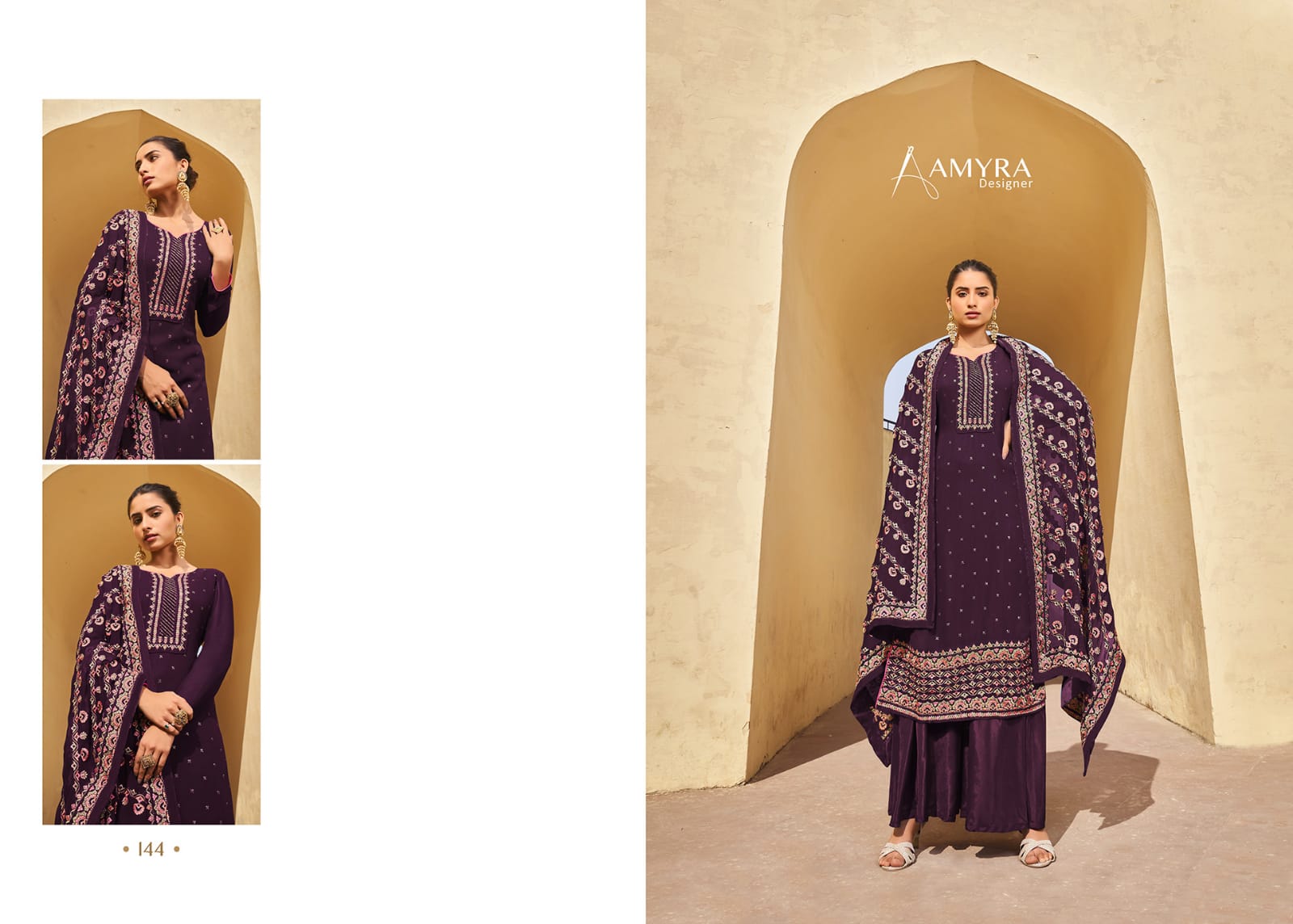 amyra designer aaina vol 10 blooming georgett innovative look salwar suit catalog