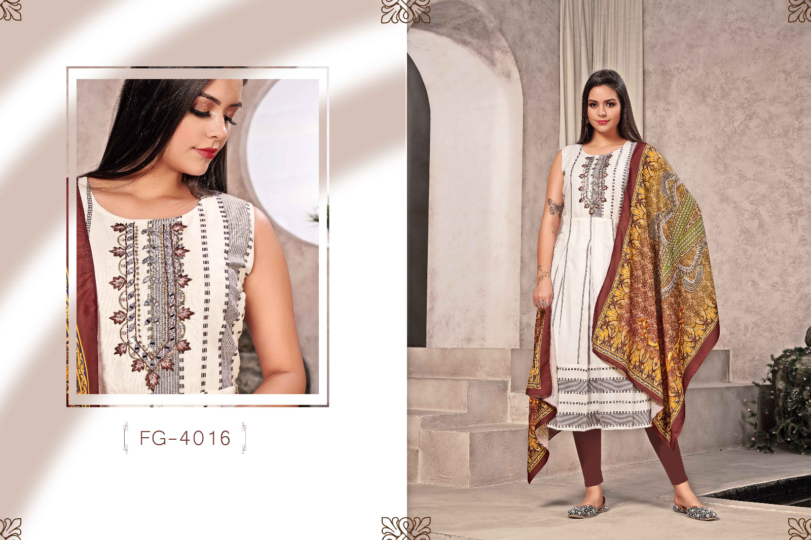 fashion galleria mariyam vol 1 cotton anthuntic fabrics top with dupatta catalog