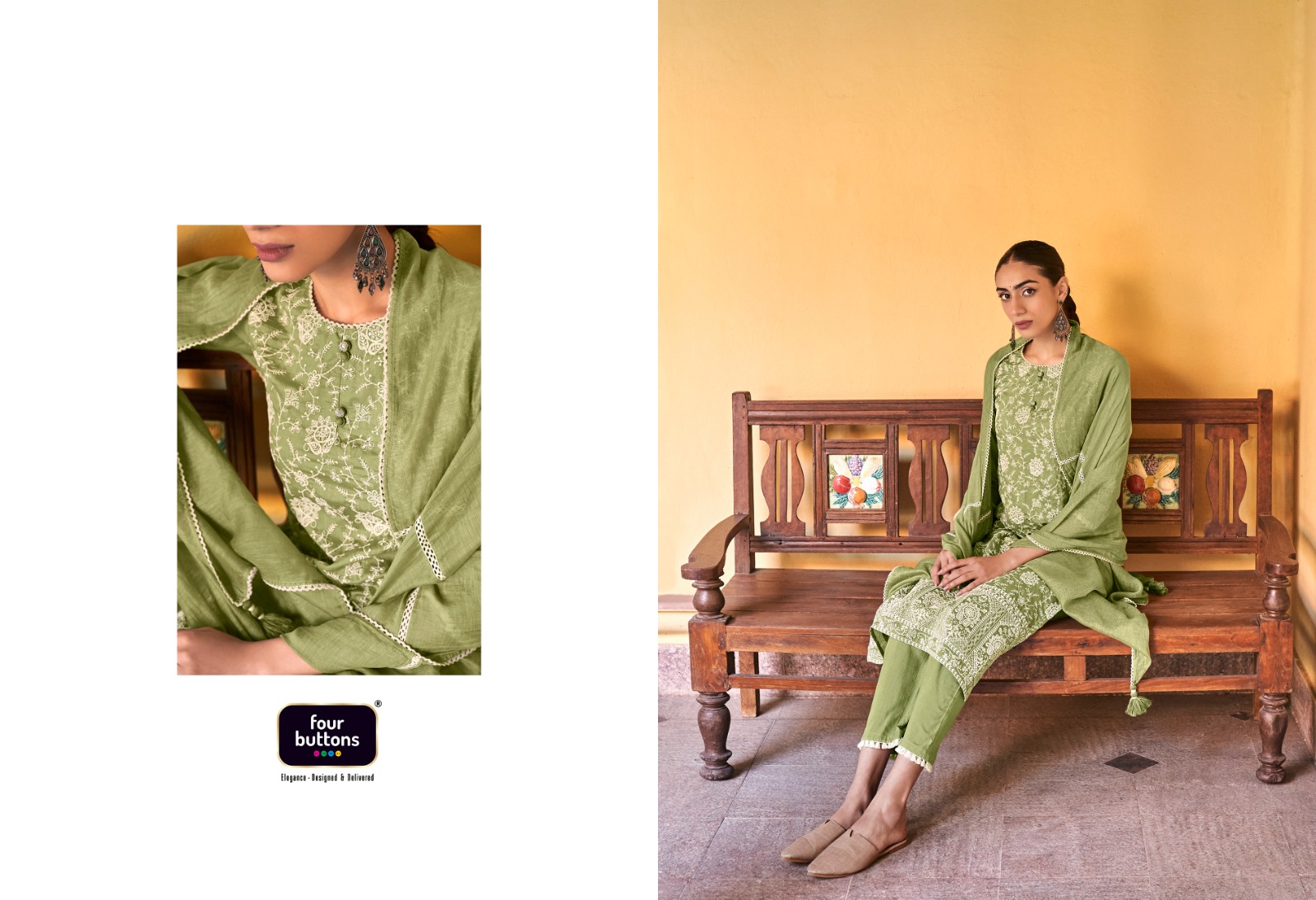 four buttons pearl 8 viscose attrectivelook top bottom with dupatta catalog