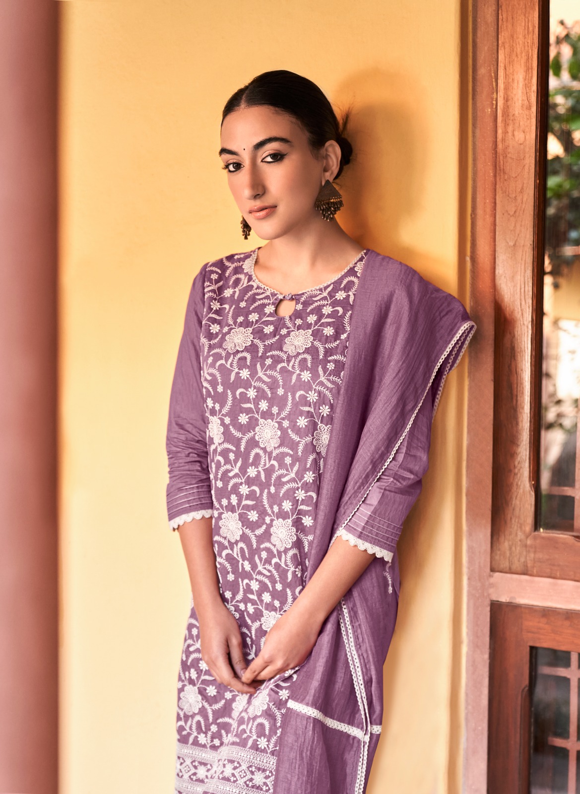 four buttons pearl 8 viscose attrectivelook top bottom with dupatta catalog