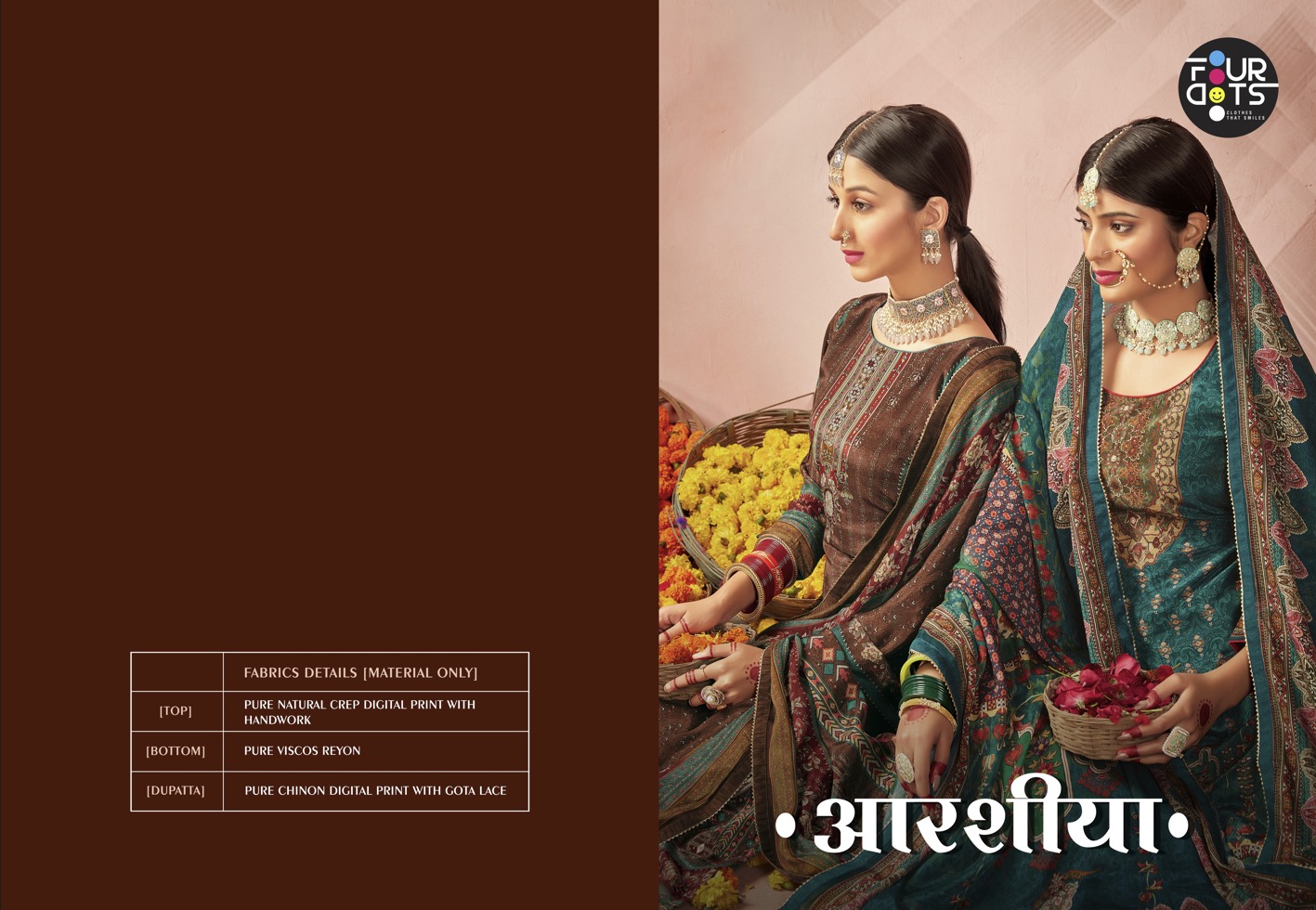 fourdots aarshiya crep exclusive print salwar suit catalog