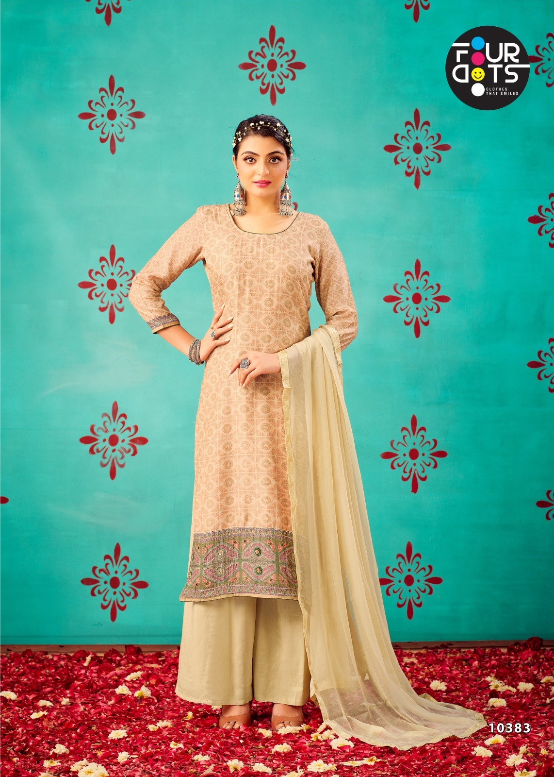 fourdots falguni muslin gorgeous look salwar suit catalog