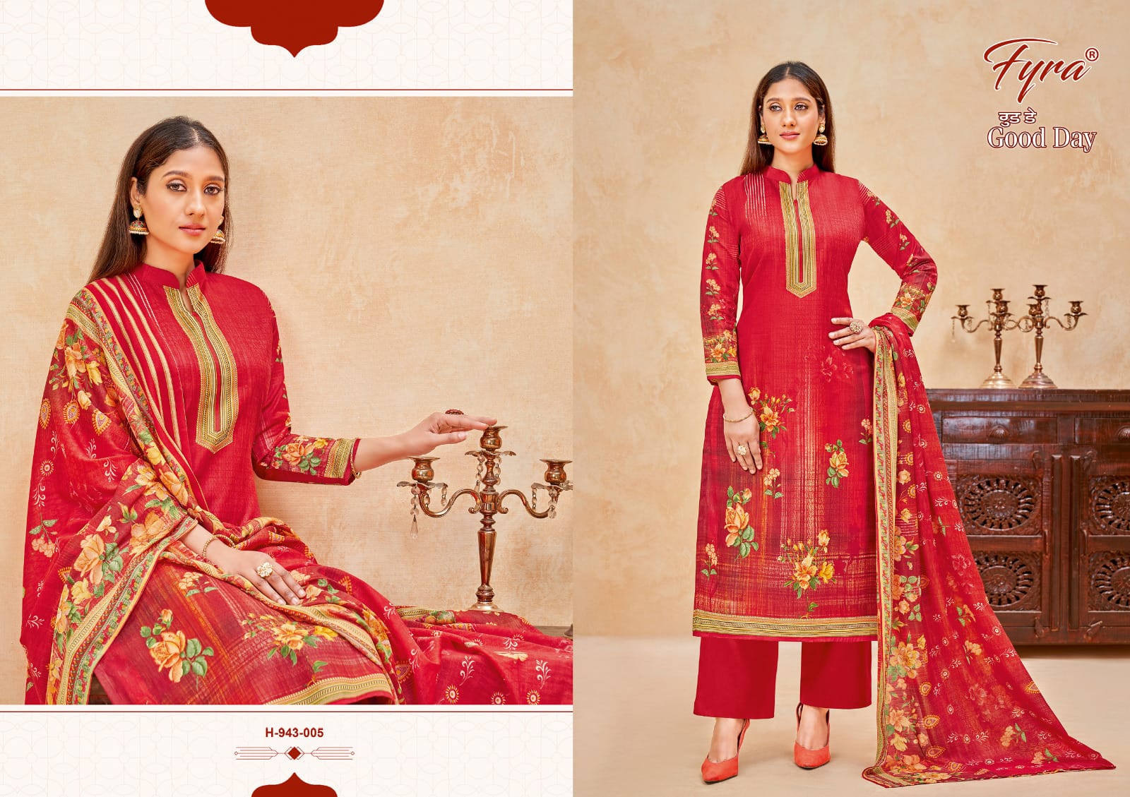fyra designing good day cotton decent look salwar suit catalog