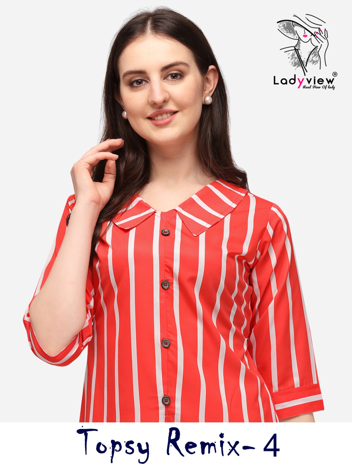 ladyview topsy remix 4 crape new and modern style top catalog