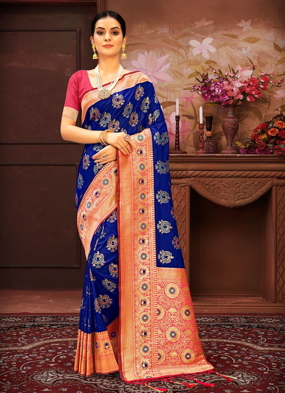 sangam print kamakhaya silk Banarasi Silk gorgeous look saree catalog