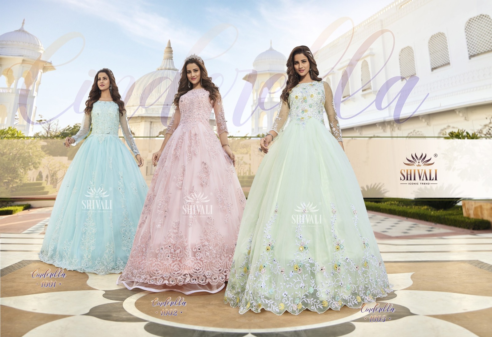 shivali cinderella fancy festive look gown catalog
