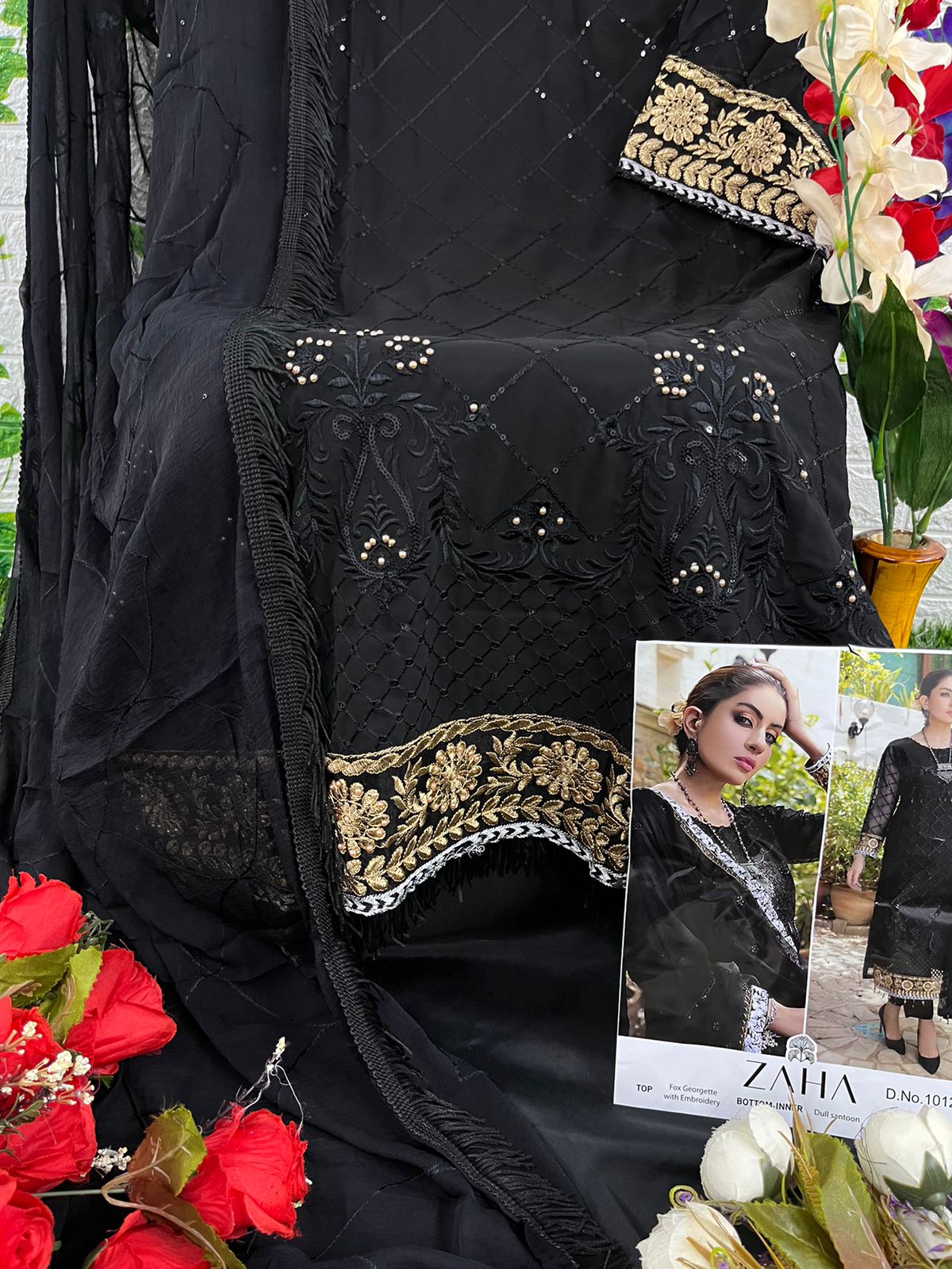zaha aaliya vol 1 d no 10120 to 10122 georgette georgeous look salwar suit catalog