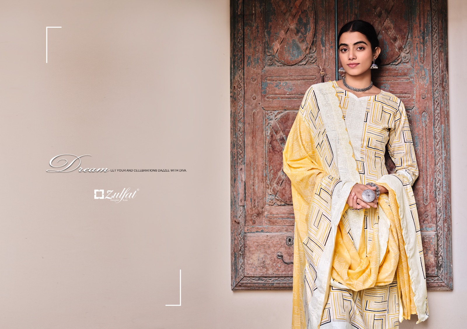 zulfat designer suit dinaaz cotton grace ful look salwar suit catalog
