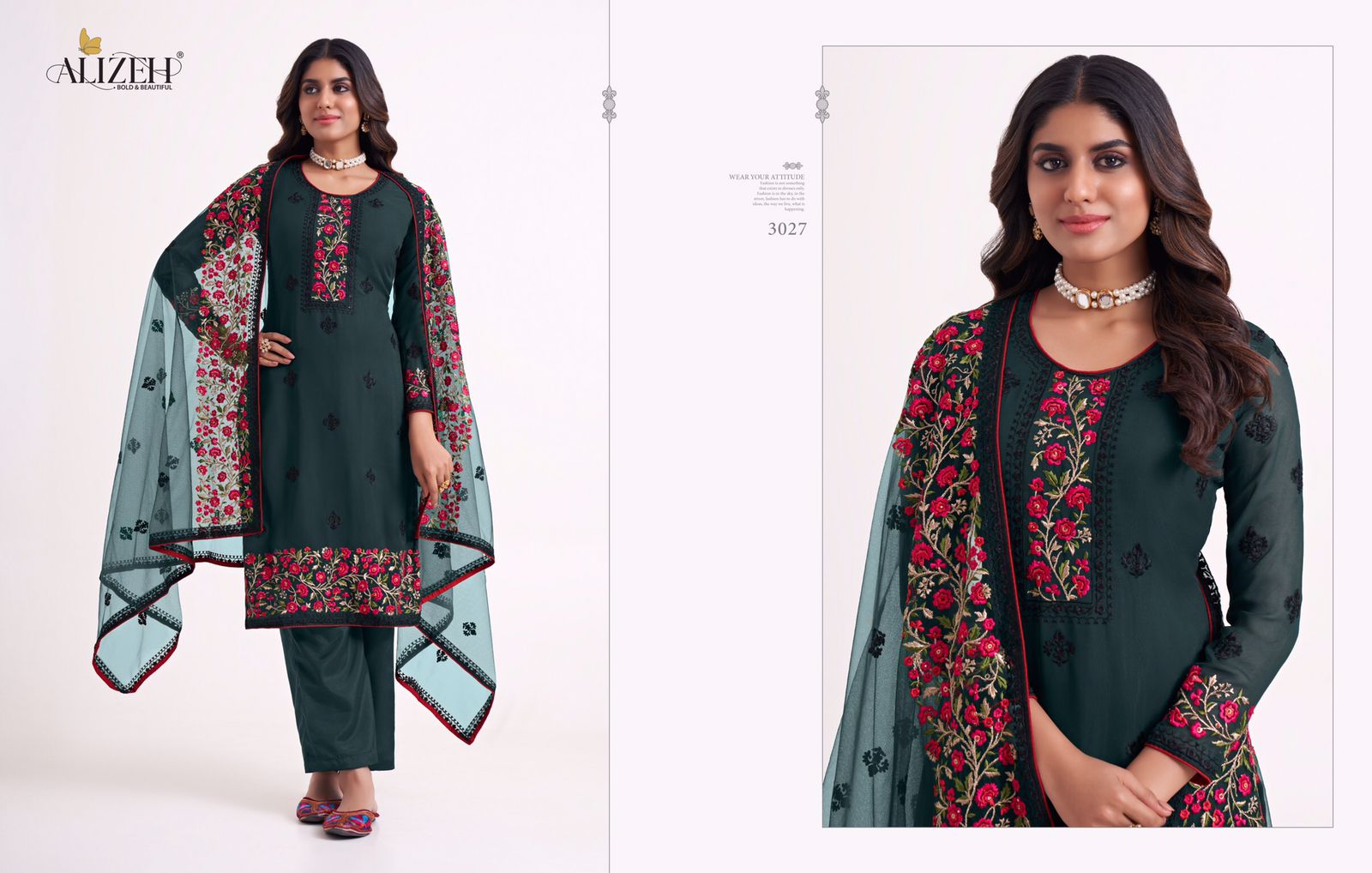 alizeh almora vol 7 georgette festive look salwar suit catalog