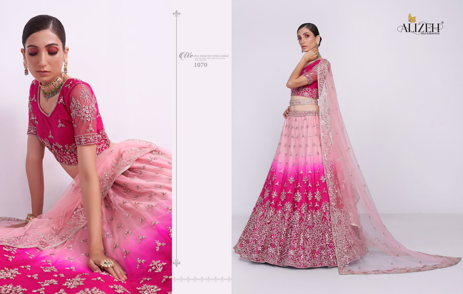 alizeh shades butterfly net gorgeous look lehenga catalog
