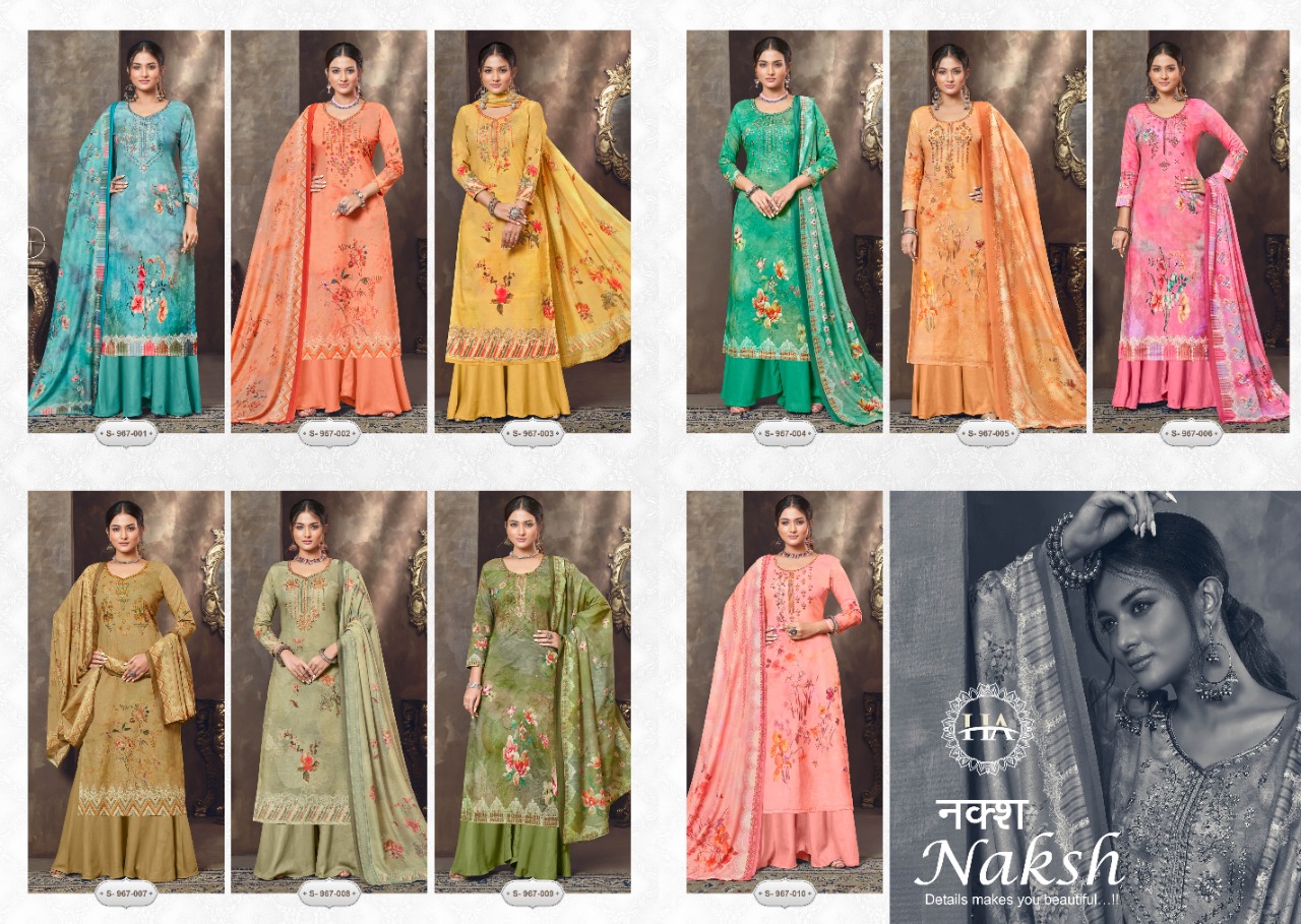alok suit harshit fashion naksh Cambric cotton attrective print salwar suit catalog