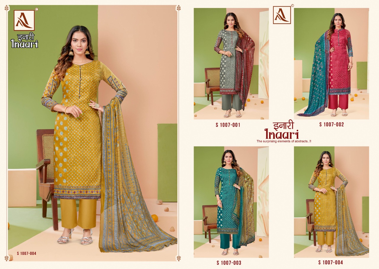 alok suit inaari zam cotton exclusive print salwar suit catalog