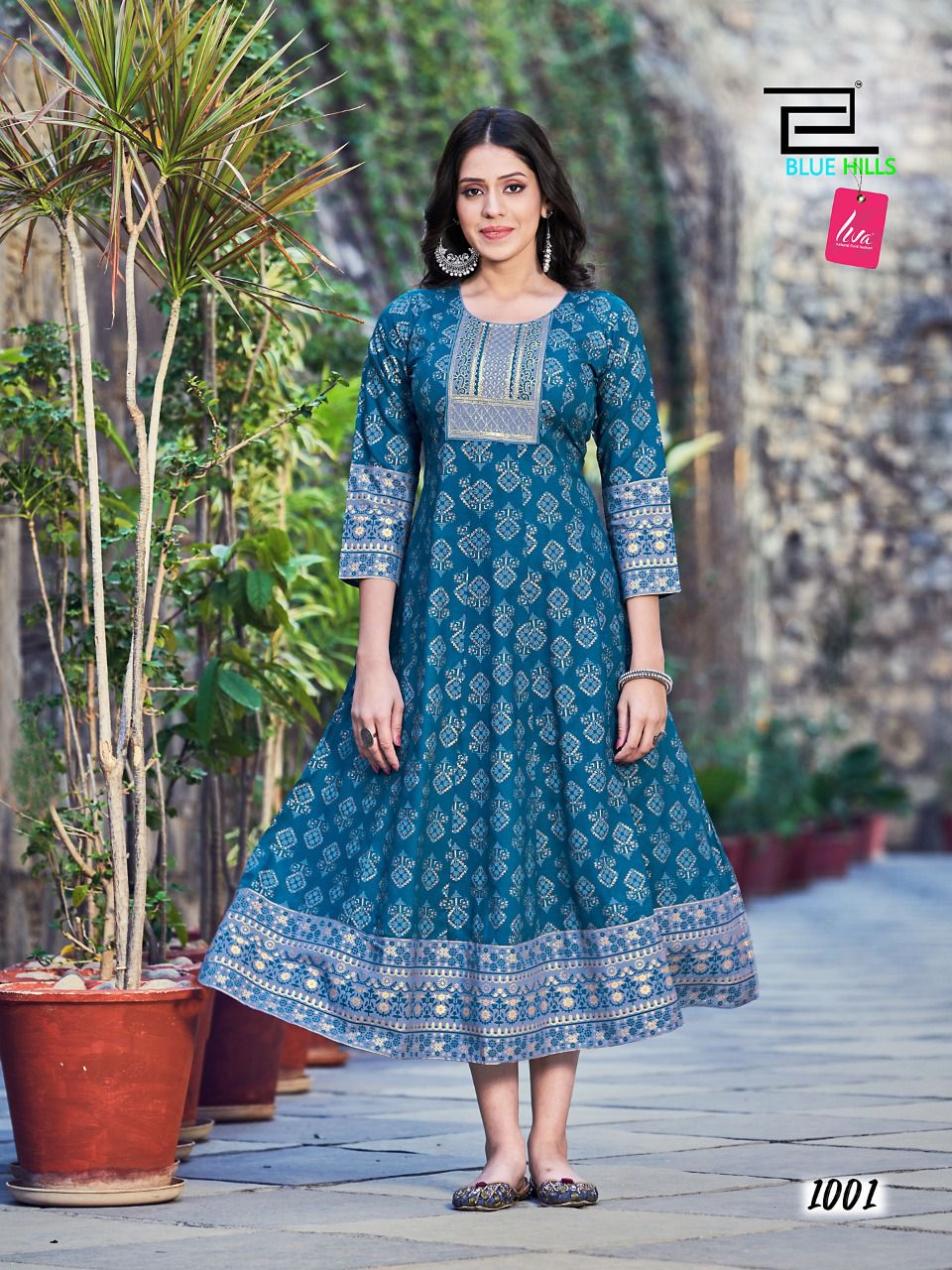 blue hills Sensational rayon new and modern style kurti catalog