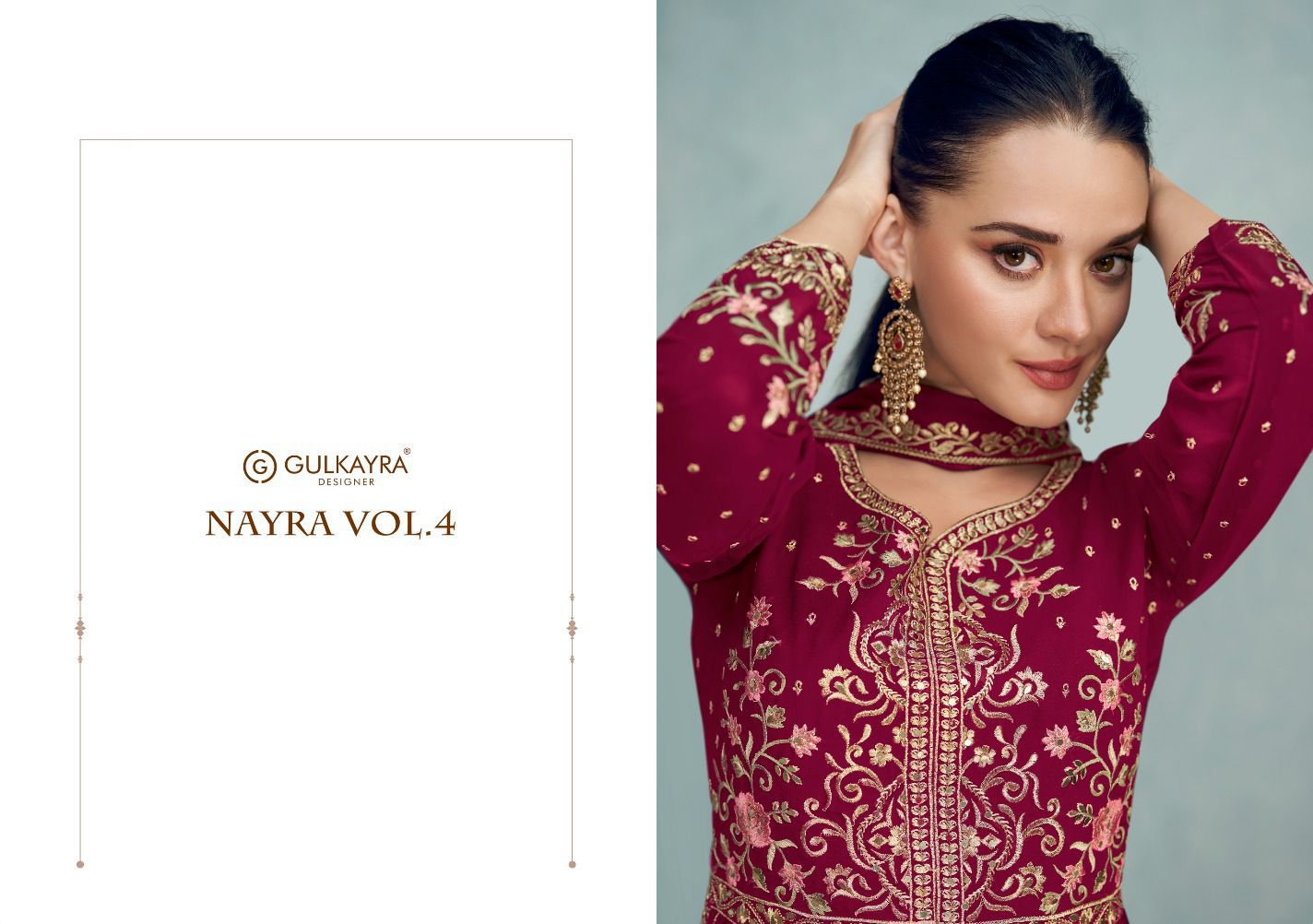 gulkayra designer  nayra vol 4  georgette festive look salwar suit catalog