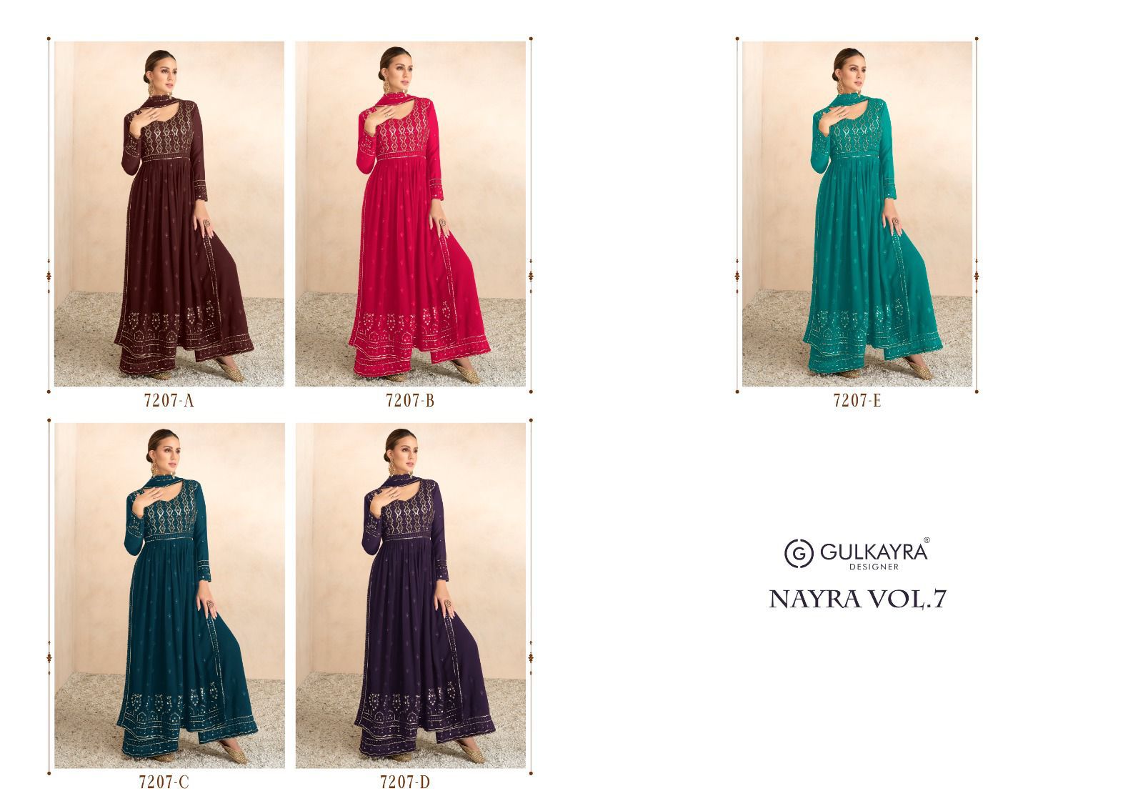 gulkayra designer nayra vol 7 blooming georgette elegant look salwar suit catalog
