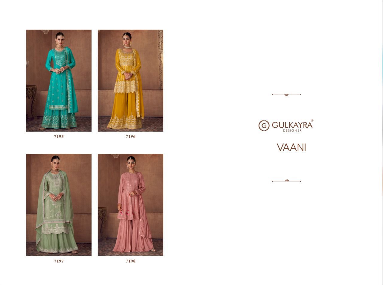 gulkayra designer vaani georgette decent look salwar suit catalog