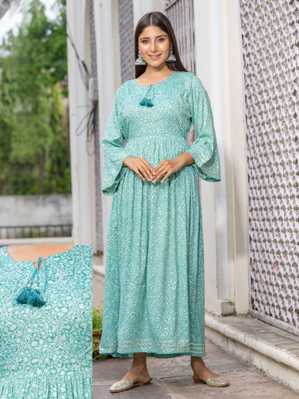 psyna psyna d no 1757 rayon catchy look gown size set
