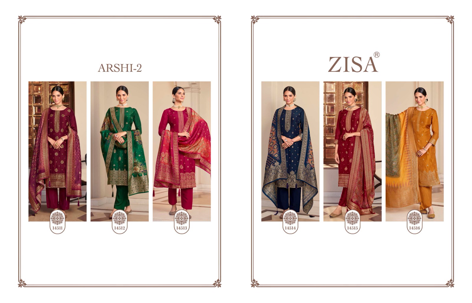 zisa arshi 2 dola jaquard innovative look salwar suit catalog