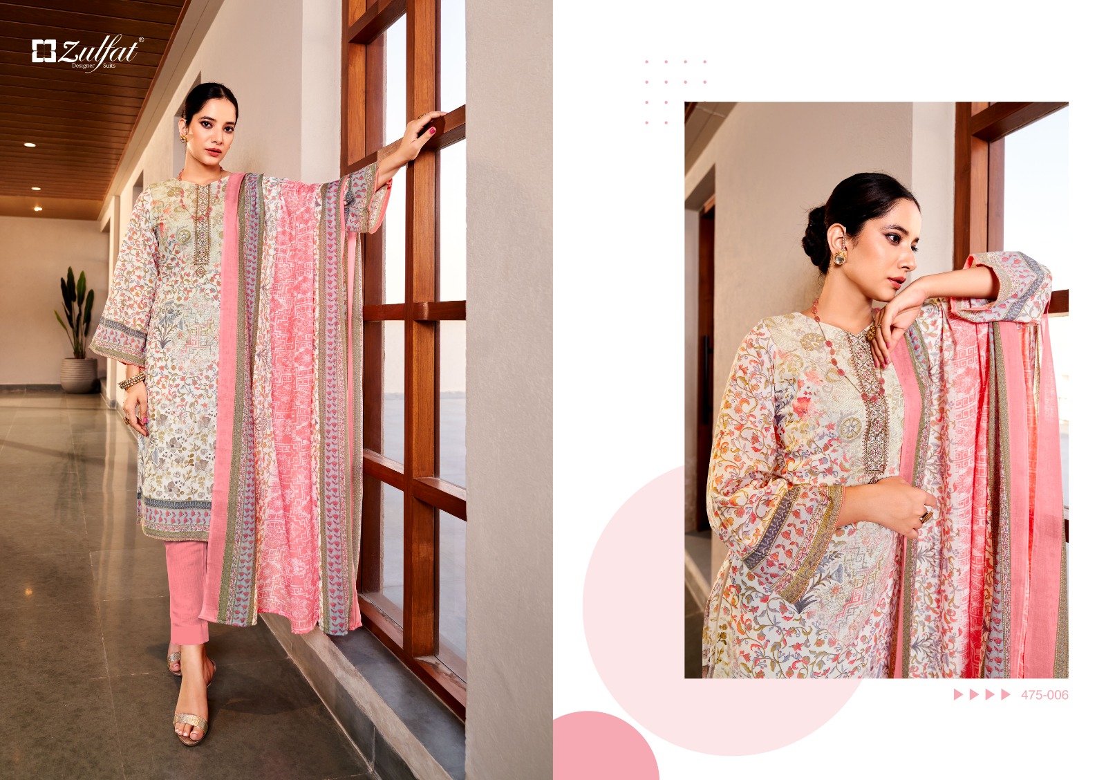 zulfat designer suit kavya cotton graceful look salwar suit catalog