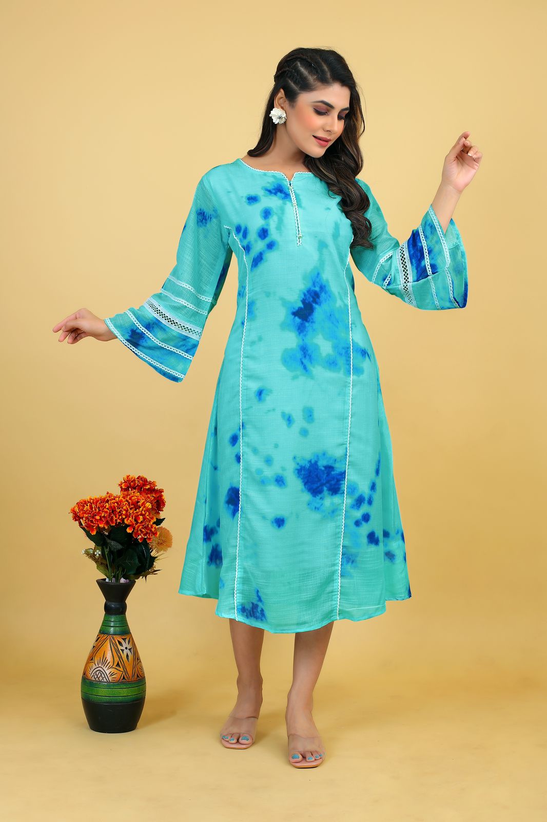 channel 9 SKU 1220SK To 1223SK georgette attractive look top kurti size set