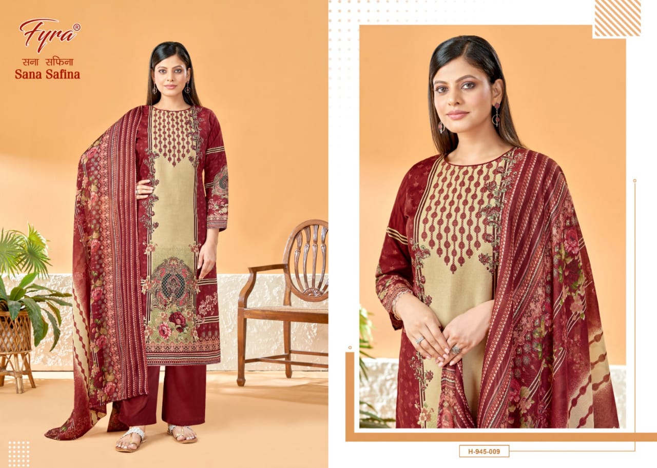 fyra designing sana safina cotton elegant salwar  suit catalog