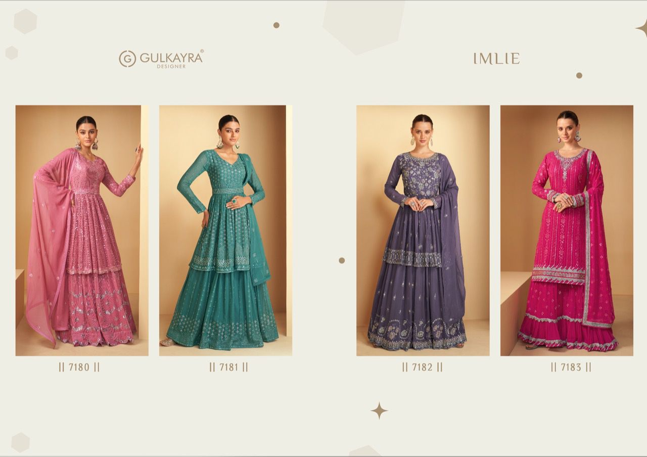 gulkayra designer imlie georgette festive look salwar suit catalog