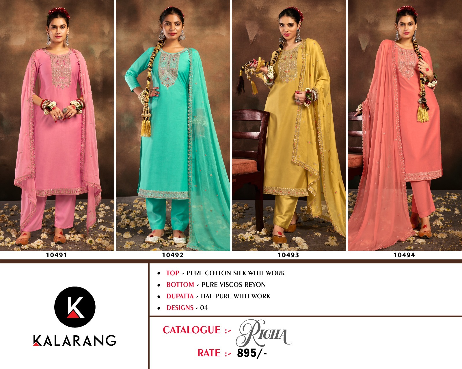 kalarang richa cotton silk innovative look kurti catalog