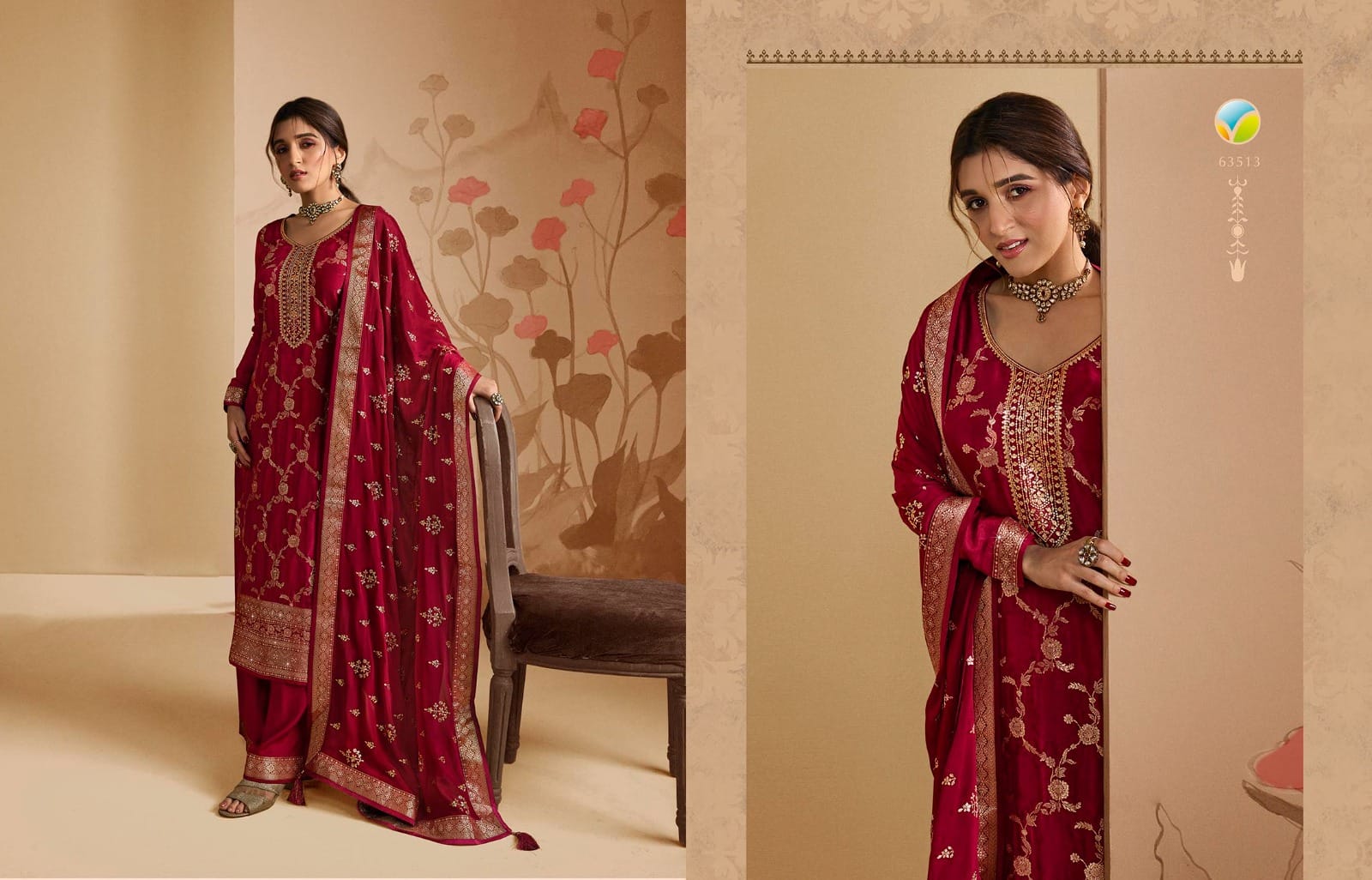 vinay fashion kaseesh sana 2 dola jacouard innovative look salwar suit catalog