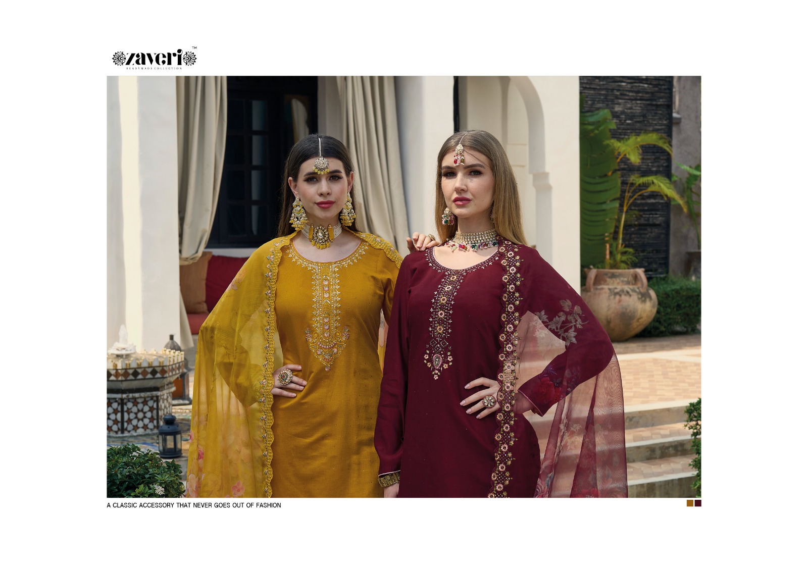 zaveri sabway viscose silk innovative look kurti pant with dupatta catalog