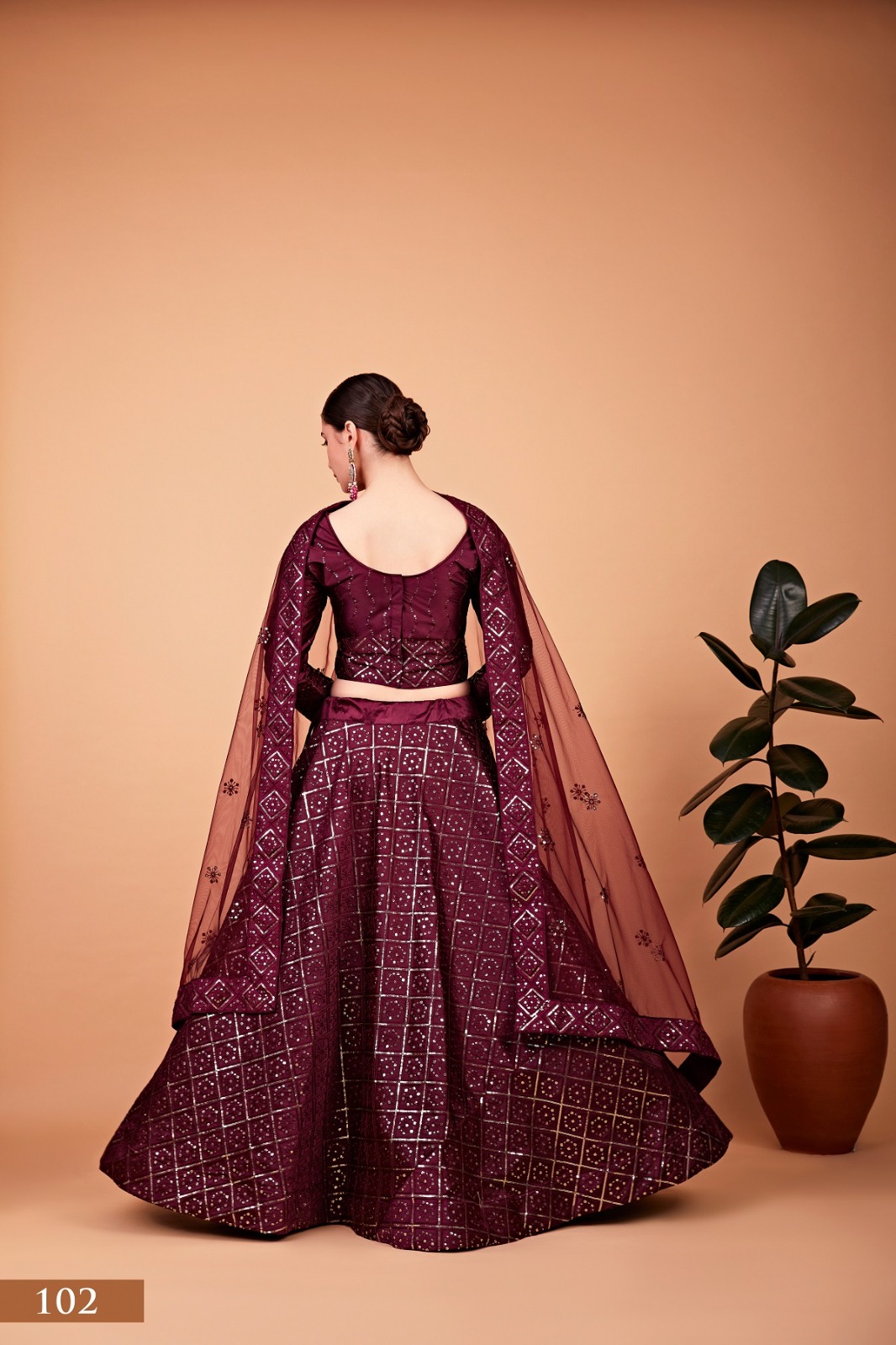 aawiya official nayra vol 1 butterfly net gorgeous look lehnga single