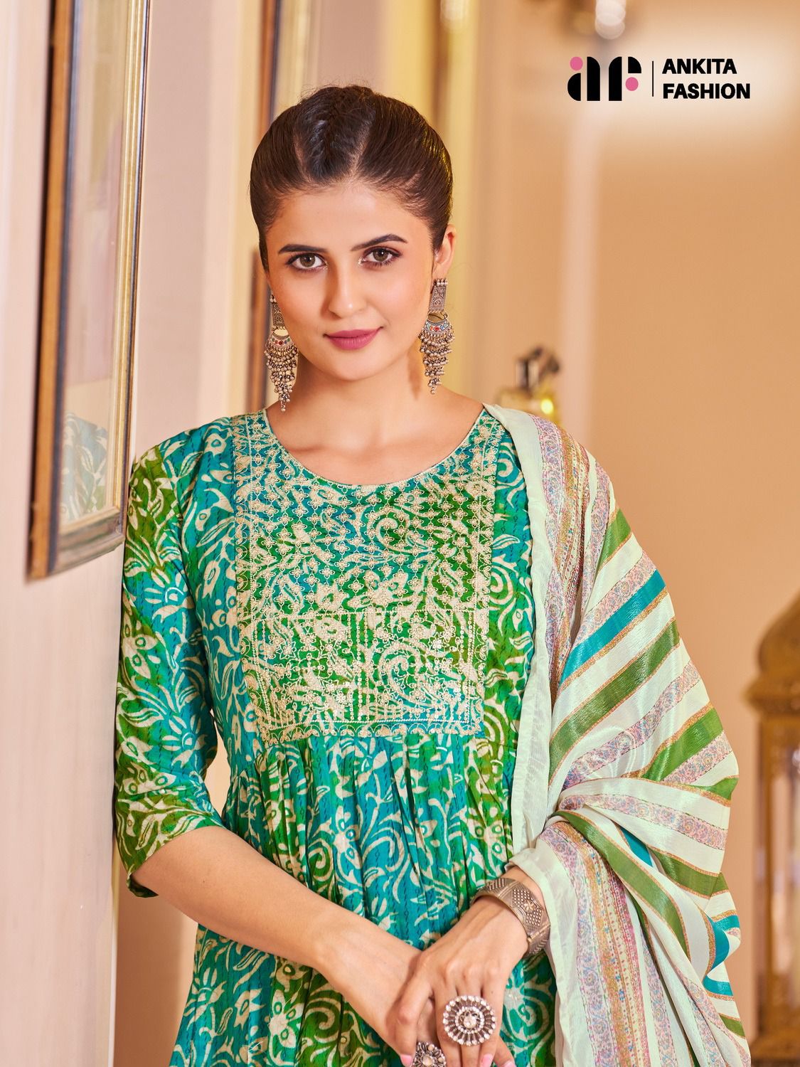 ankita fashion aneri mal cotton elegant look top bottom with dupatta catalog