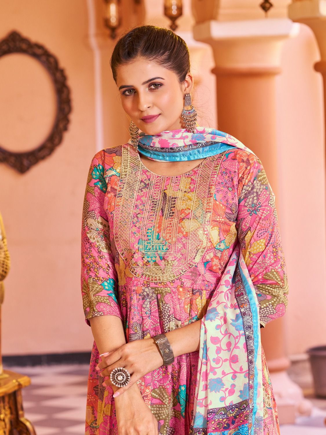 ankita fashion aneri mal cotton elegant look top bottom with dupatta catalog