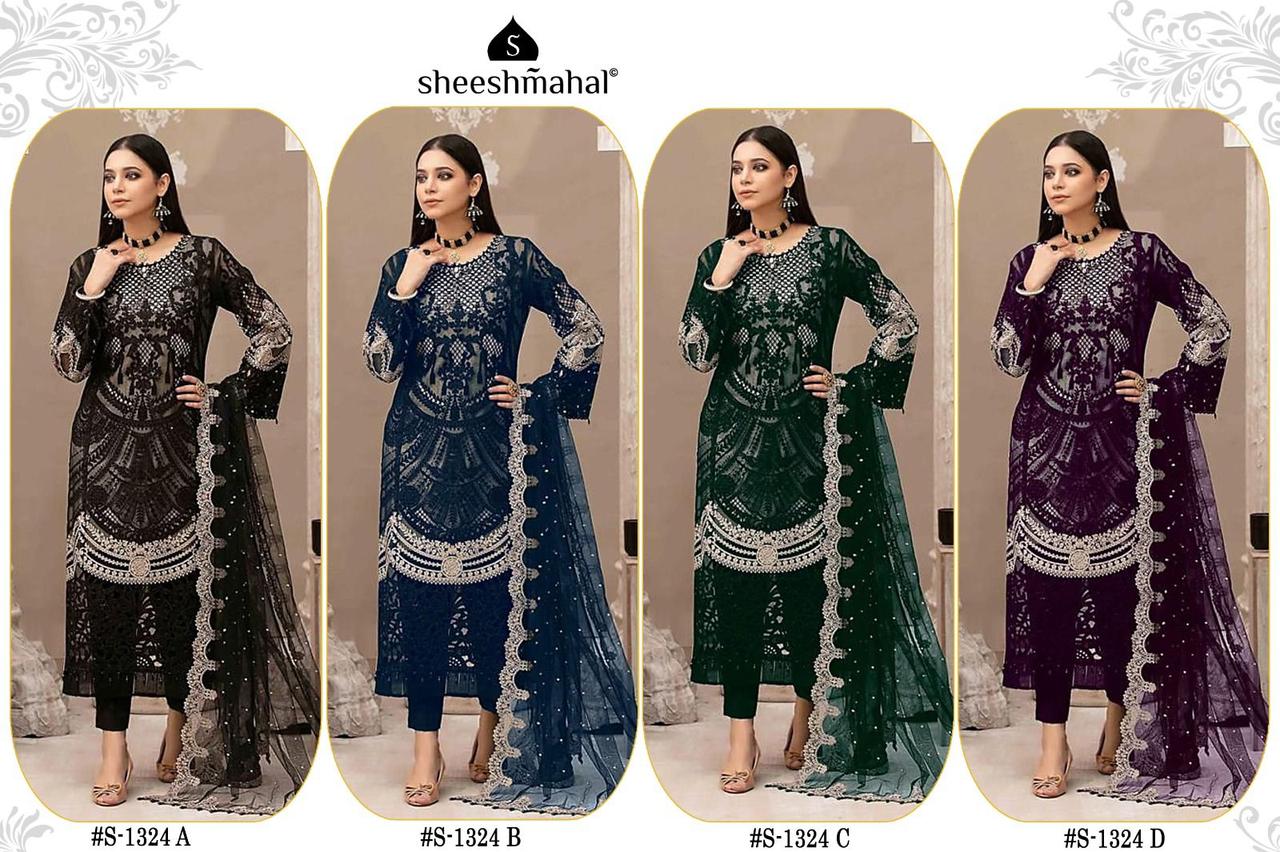 gulkayra designer sheeshmahal 1324 organza festive look salwar suit catalog