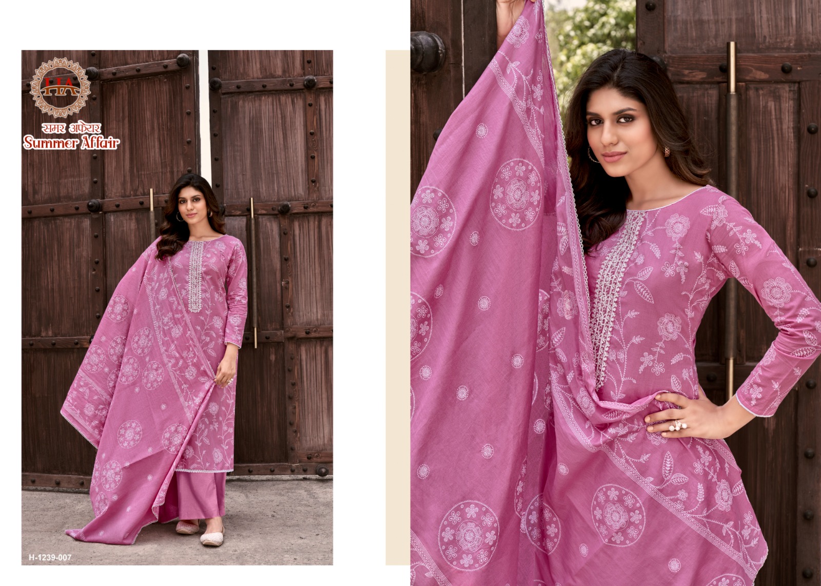 harshit fashion summer affair cambric cotton regal look salwar suit catalog