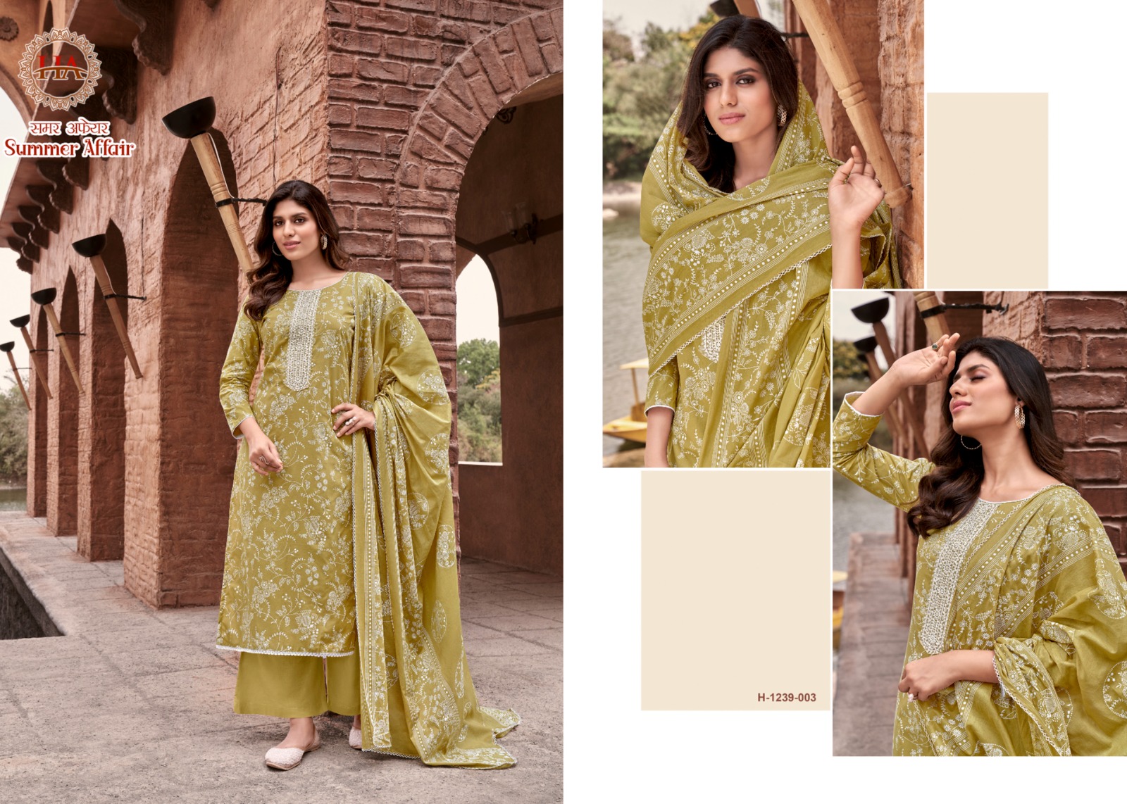harshit fashion summer affair cambric cotton regal look salwar suit catalog