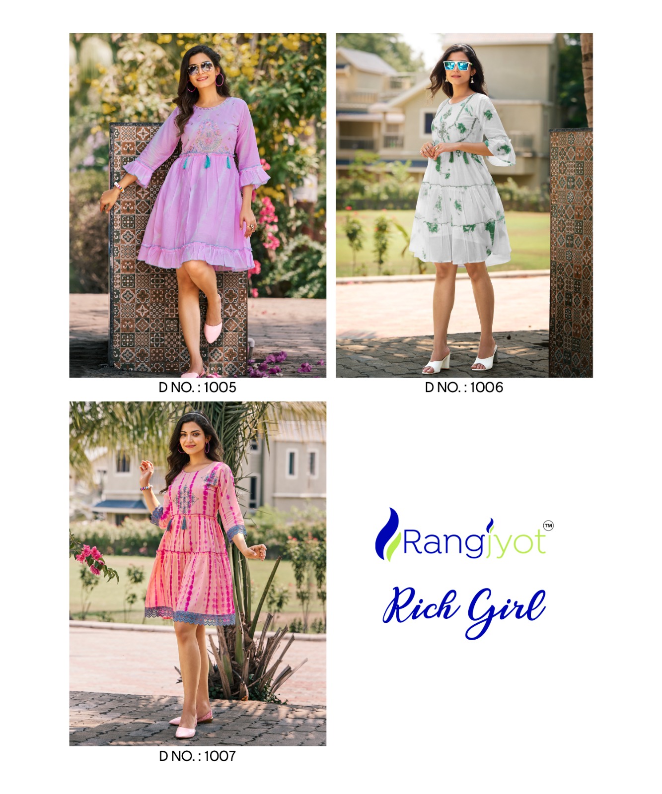 rangjyot rich girl cotton  exclusive print kurti catalog