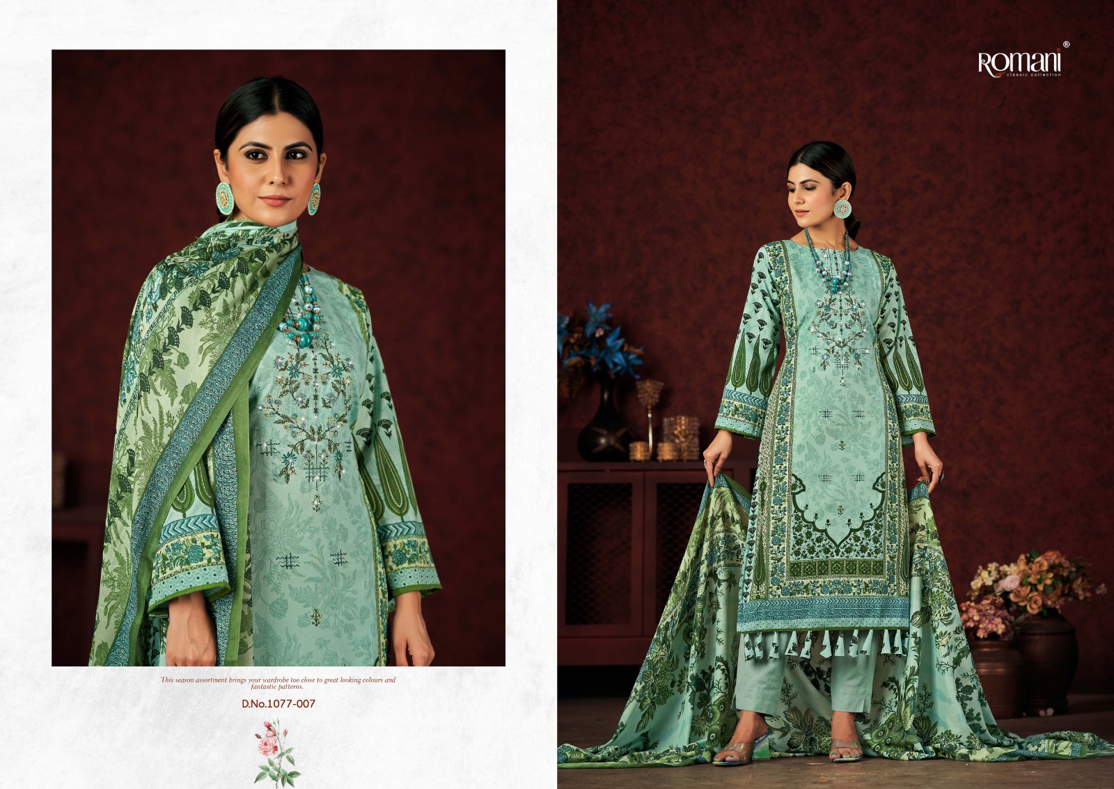 romani mareena vol 13 cotton decent look salwar suit catalog