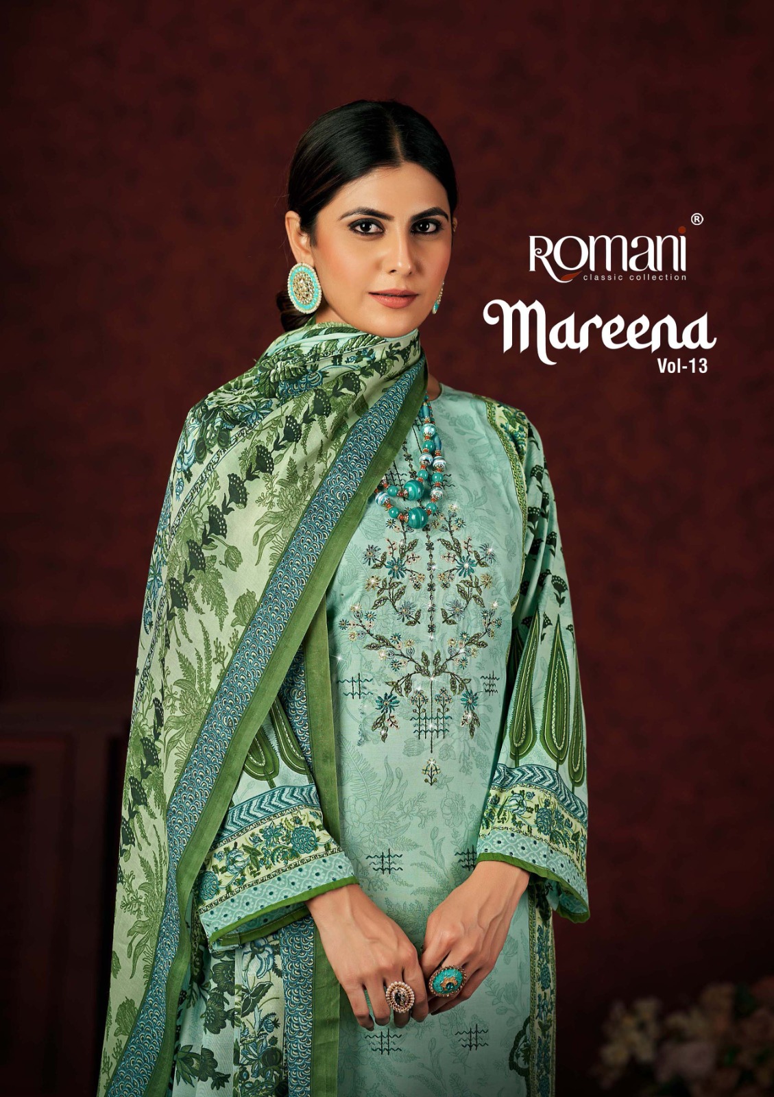 romani mareena vol 13 cotton decent look salwar suit catalog