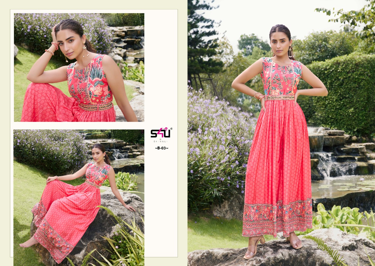 s4u blush muslin new and modern style kurti catalog