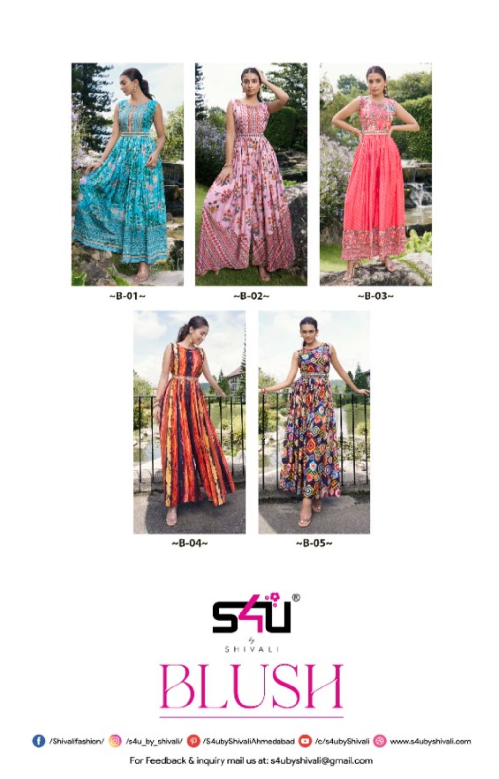 s4u blush muslin new and modern style kurti catalog