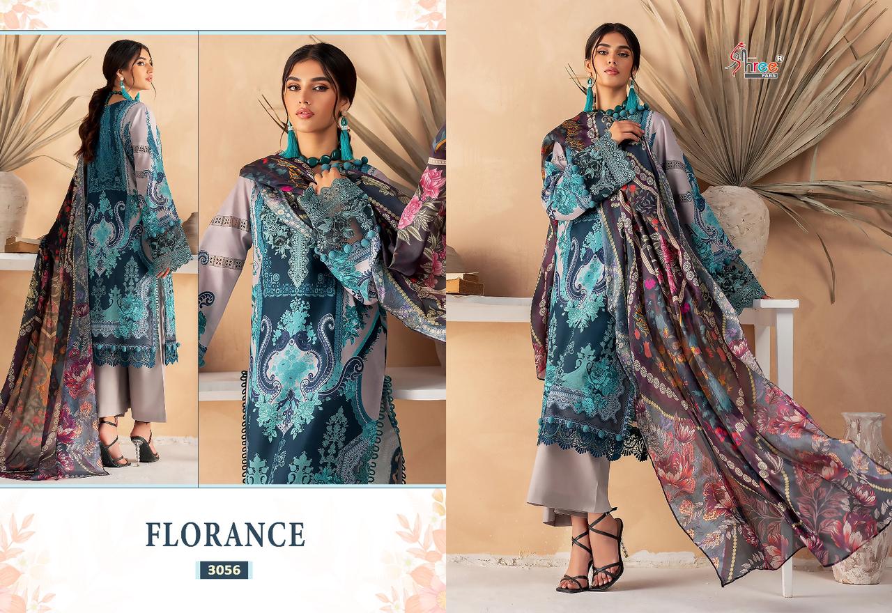 shree fabs florance cooton elegant salwar suit with cotton dupatta catalog