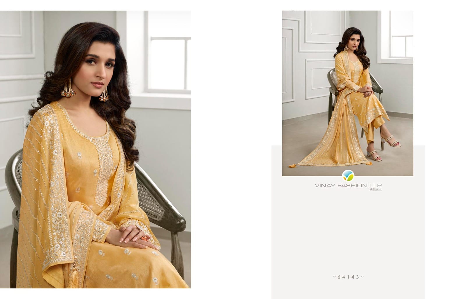 vinay fashion kaseesh saanvi 2 dola gorgeous look salwar suit catalog