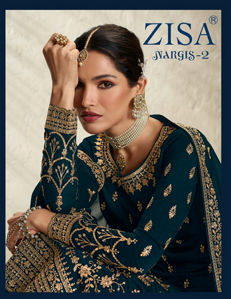 zisa nargis 2 silk festive look salwar suit catalog