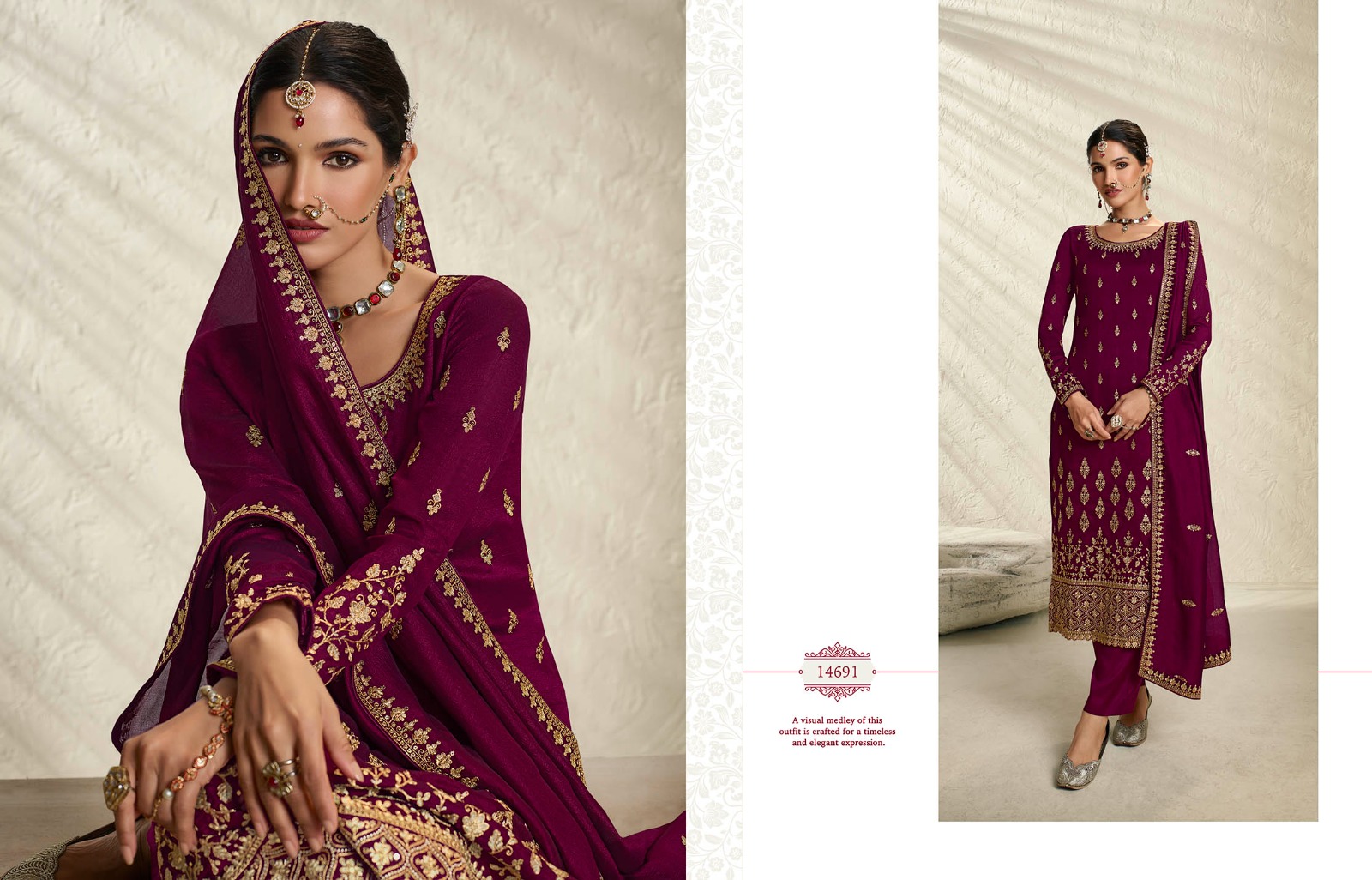zisa nargis 2 silk festive look salwar suit catalog