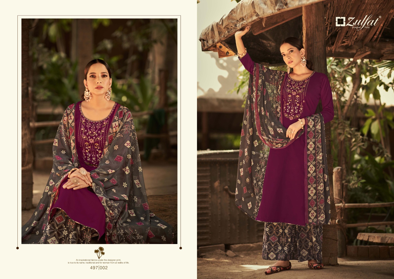 zulfat designer suit damini jam cotton graceful look salwar suit catalog
