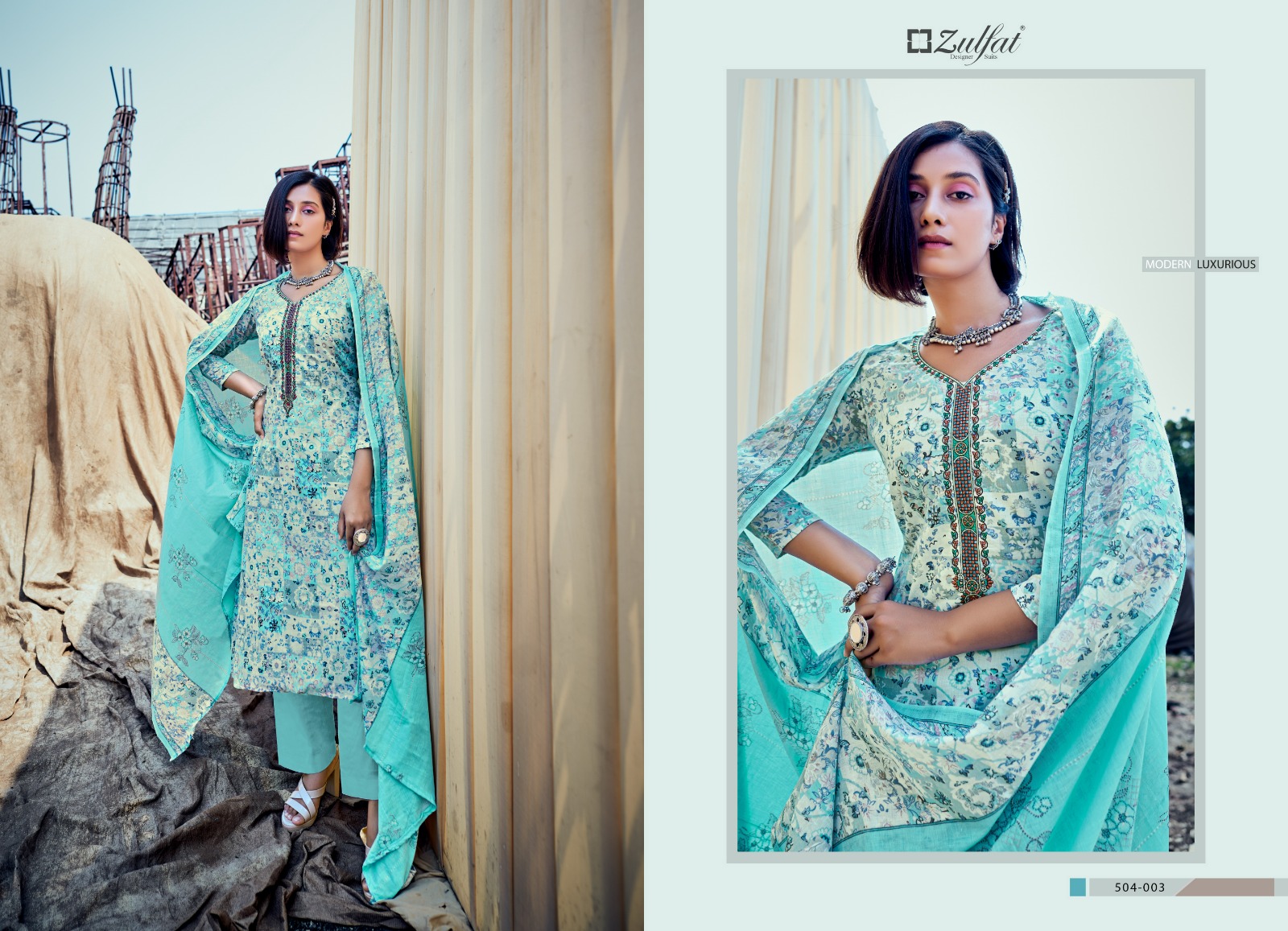 zulfat designer suit summer carnival cotton regal look salwar suit catalog