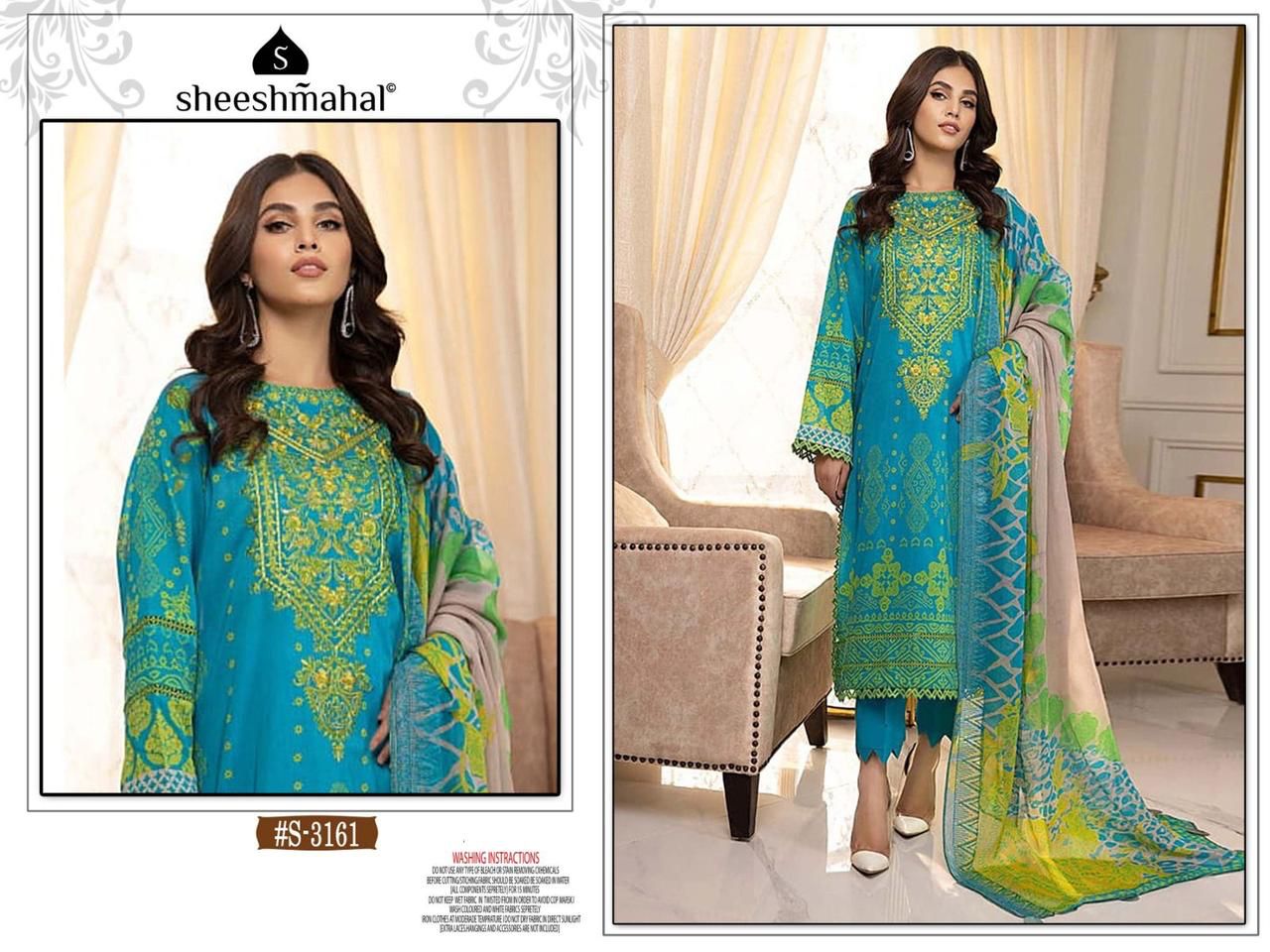 aashirwad sheeshmahal lawn collection vol 2 d no 3159 to 3162 cotton exclusive print salwar suit catalog