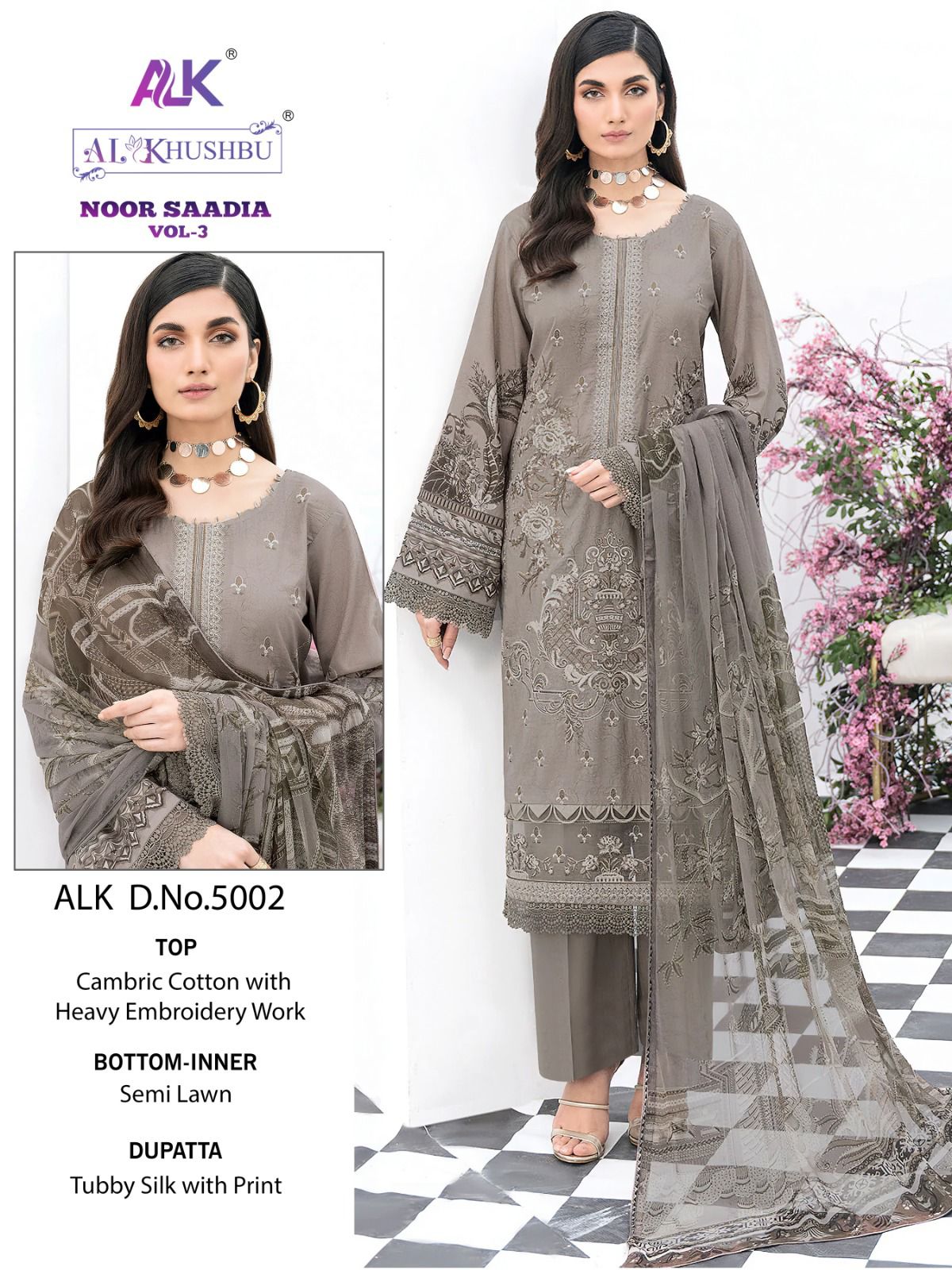 al khushbu Noor saadia vol 3 d no 5001 5002 5003 5004  cotton attaractiv look salwar suit catalog