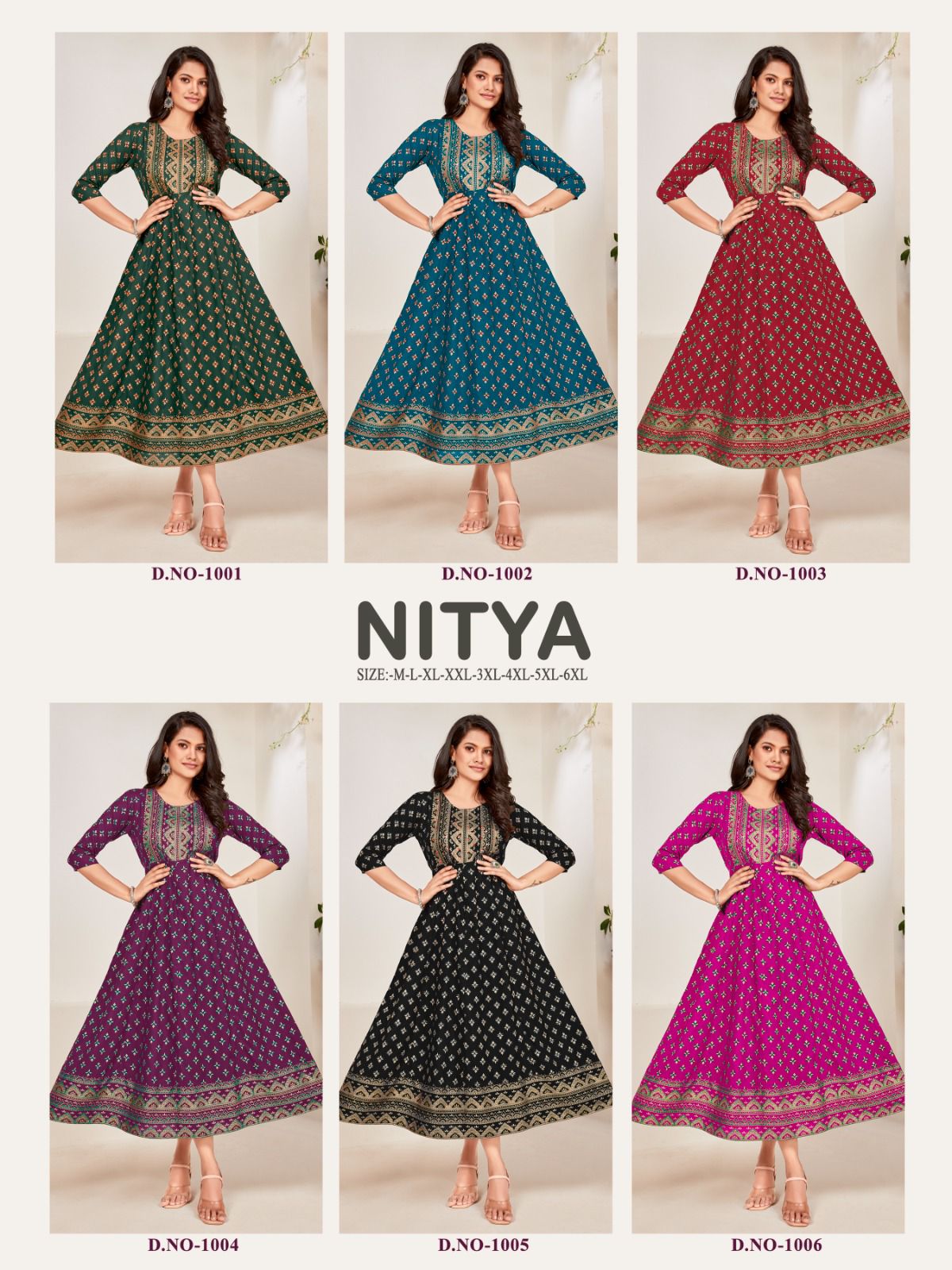 banwery fashion nitya rayon decent flair print kurti catalog